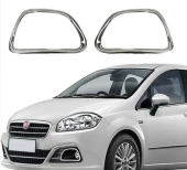 Fiat Linea Uyumlu Sis Farı Çerçevesi -2012 Paslanmaz Çelik Parça - 1