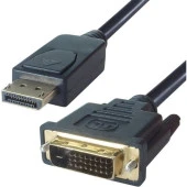 Displayport To DVI Çevirici Dönüştürücü Adaptör Kablosu 3 Metre thumbnail 1