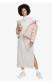 Nike Womens Storm Fit Pink Puffer Down Warm Winter Jacket Coat Somon Pembe Şişme Mont DQ5903-601 - 2