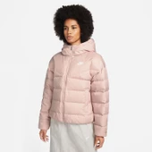 Nike Womens Storm Fit Pink Puffer Down Warm Winter Jacket Coat Somon Pembe Şişme Mont DQ5903-601 - 1