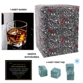 Perlotus 300 cc Sterlin Viski Bardağı Granit Viski Taşı Hediyeli - 3