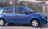 Renault Clio Uyumlu 2 Cam Çıtası 4 Parça  Krom 1998-2008 - 1