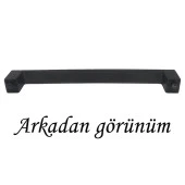 4 Adet Bihter Desenli Kulp 160 mm Siyah Mutfak Kulpu Çekmece Dolap Kapak Kulbu Metal  Mobilya Dolabı - 4