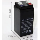 4V 4AH Akü Fener Aküsü Işıldak Aküsü 4V 4AH Bakımsız Kuru Dik Akü Kare 4 Volt 4 Amper Akü 4Volt Akü - 2