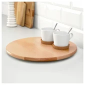 IKEA Snudda Dönen Tabla Sunum Tahtası Tepsi Huş 39 Cm - 2