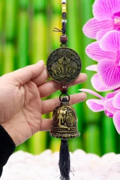 Çin Feng Shui Şans ve Bereket Metal Para Çan 40 cm thumbnail 7