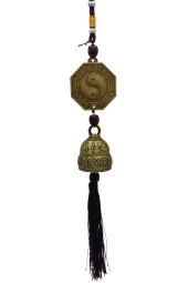 Çin Feng Shui Şans ve Bereket Metal Bagua Çan 40 cm thumbnail 6