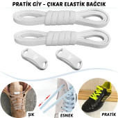 Tak Bırak Ayakkabı Bağcığı, Bağlamaya Gerek Olmayan Yeni Nesil Elastik, Pratik, Akıllı Bağcık - 3