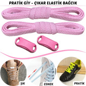Tak Bırak Ayakkabı Bağcığı, Bağlamaya Gerek Olmayan Yeni Nesil Elastik, Pratik, Akıllı Bağcık - 8