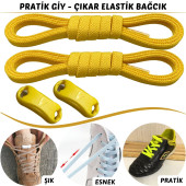 Tak Bırak Ayakkabı Bağcığı, Bağlamaya Gerek Olmayan Yeni Nesil Elastik, Pratik, Akıllı Bağcık - 10