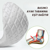 Anatomik, Rahat, Konforlu, Poliüretan, Sporcu Ayakkabı Tabanlığı, 42-43 Beyaz - 3