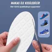 Anatomik, Rahat, Konforlu, Poliüretan, Sporcu Ayakkabı Tabanlığı, 42-43 Beyaz - 4