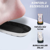 Anatomik, Rahat, Konforlu, Poliüretan, Sporcu Ayakkabı Tabanlığı, 44-45 Siyah - 4