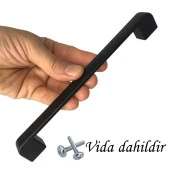 Oval Marmara Kulp 160 mm Siyah Mutfak Kulpu Çekmece Dolap Kapak Kulbu Metal  Mobilya Dolabı Kulpları - 3