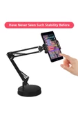 Teleskopik Masaüstü Tablet Telefon Tutucu Ayarlanır Katlanır Seviyeli Tutucu 05 - 7