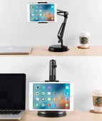 Teleskopik Masaüstü Tablet Telefon Tutucu Ayarlanır Katlanır Seviyeli Tutucu 05 - 9