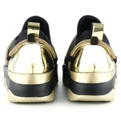 Erkan Saçmacı Barbara Siyah Streç Altın Taşlı Sneaker - 3