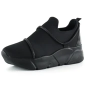 Erkan Saçmacı Barbara Siyah Streç Siyah Taşlı Sneaker - 1