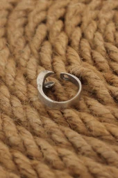 Antik Gümüş Renk Anahtar Model Ayarlanabilir Erkek Yüzük - TJ-EY579 thumbnail 2