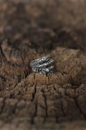 Ayarlanabilir Ejderha Pençesi Tasarımlı Erkek Yüzük - TJ-EY397 thumbnail 2