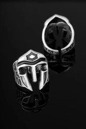 Çelik Miğfer Figürlü Ayarlamalı Erkek Yüzük - TJ-EY124 thumbnail 1