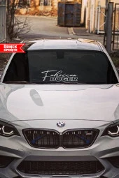 İsim Soyisim Özel Tasarım Oto Cam Yazı Sticker 40*15 Cm - 4