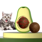 Avokado Dönen Kedi Nanesi Cat Oyun Topu Doğal Kedi Oyuncağı - 2