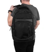 Bagacar Okul ve Günlük Laptop Bölmeli Su Geçirmez Sırt Çantası Siyah - 1