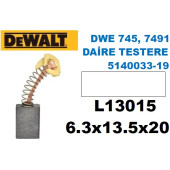 Dewalt DWE 745, 7491 DAİRE TESTERE 5140033 19 Kömür Fırça Seti 6,3x13,5x20 - 1