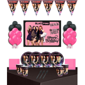 Blackpink Afişli 8 Kişilik Doğum Günü Parti Süsleri Malzemeleri Seti - 1
