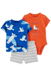 Carter's Erkek Bebek 3'lü Alt Üst Set 1N046510 Mavi - 2