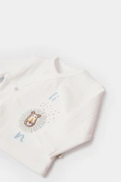 Bibaby Biorganic Brave Lion 3'Lü Set 73306 Ekru Turkuaz - 2