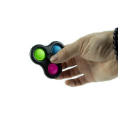 Oyuncak Stres Çarkı Üçlü Stres Baloncuklu Siyah thumbnail 2