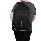 Bagacar Okul ve Günlük Laptop Bölmeli Sırt Çantası Siyah - 1