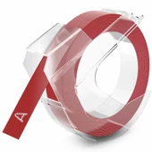 DYMO Kırmızı 3D Plastik Kabartma Yedek Şerit 9 mm x 3 Metre Kırmızı Kabartma Yedek Şerit thumbnail 1