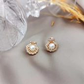 VAOOV 925 Ayar Gümüş İstiridye İnci Küpe thumbnail 7