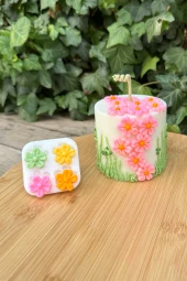 Beş Yapraklı Yonca Çiçek Dörtlü Mum Kalıbı (Silikon) (1 Adet) thumbnail 1