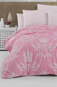 %100 Pamuklu Çift Kişilik Desenli Ranforce Kumaş Nevresim Seti - 200x220 cm - - 9