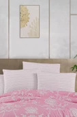 %100 Pamuklu Çift Kişilik Desenli Ranforce Kumaş Nevresim Seti - 200x220 cm - - 8