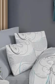%100 Pamuklu Çift Kişilik Desenli Ranforce Kumaş Nevresim Seti - 200x220 cm - - 2