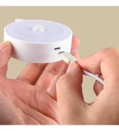 USB Şarjlı PIR Hareket Sensörlü Gece Lambası Magnet Mıknatıslı 4000K-Gün Işığı-4Adet - 3