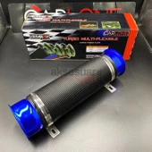 Hava Filtre Uzatma Borusu Akordiyon Esnek Uzayan 75mm Çap - Mavi Başlıklı - 1