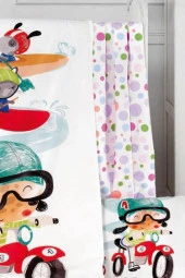 100x150 cm Ranforce Kumaş Lastiksiz %100 Pamuklu İpeksi Bebek Çarşafı - 2