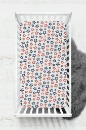 100x150 cm Ranforce Kumaş Lastiksiz %100 Pamuklu İpeksi Bebek Çarşafı - 9
