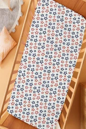 100x150 cm Ranforce Kumaş Lastiksiz %100 Pamuklu İpeksi Bebek Çarşafı - 12