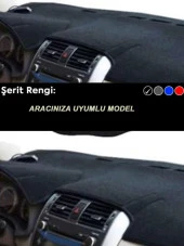 Renault Megane 4 3d Torpido Koruma Kılıfı-örtüsü - Ön Göğüs Kaplama - Siyah Şerit - 4