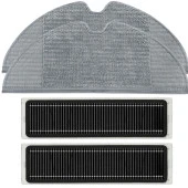 srfn ticaret Xiaomi 1c (STYTJ01ZHM) Uyumlu 2 Adet Mop Bez 2 Adet Aktif Karbonlu Hepa Filtre Seti thumbnail 1