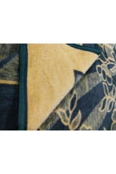 Febatex Çift Kişilik Peluş Uşak Battaniyesi, Yeşil - mavi - 3