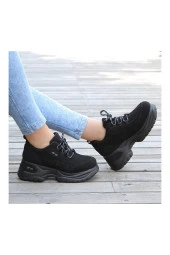 M.P 305 Siyah Orijinal Ürün Kalın Taban Kadın Yürüyüş Ayakkabısı thumbnail 3