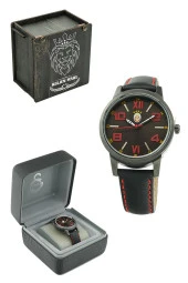 Galatasaray Orijinal Deri Kordonlu Kadın Kol Saati Hediyelik Ahşap Kutulu - 1